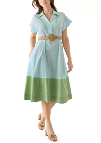 Women's Short Sleeve Dolman Straight Dress