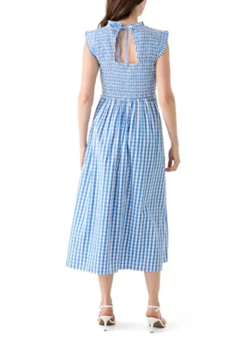 Women's Sleeveless Smocked Midi Dress