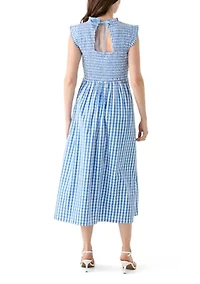 Women's Sleeveless Smocked Midi Dress