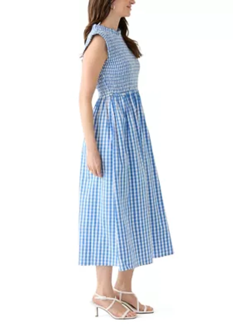 Women's Sleeveless Smocked Midi Dress