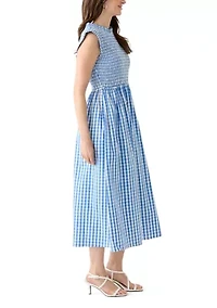 Women's Sleeveless Smocked Midi Dress