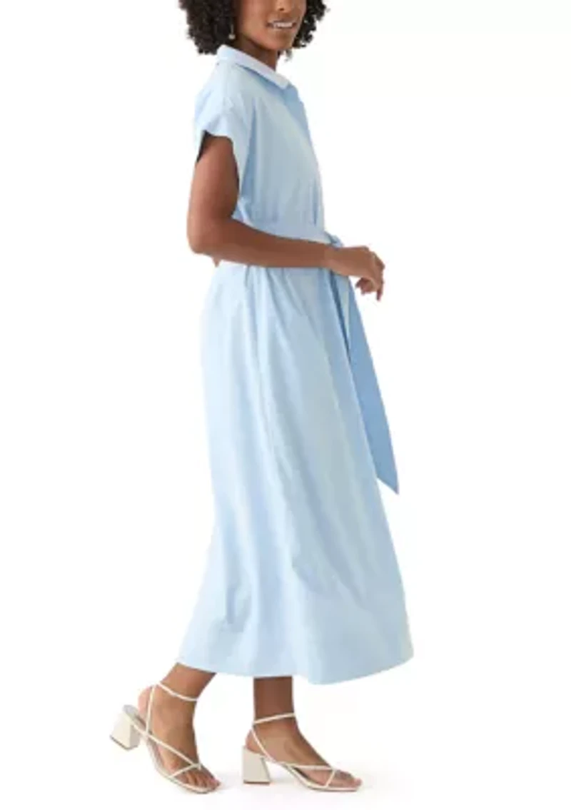 Women's Short Dolman Sleeve Midi Dress