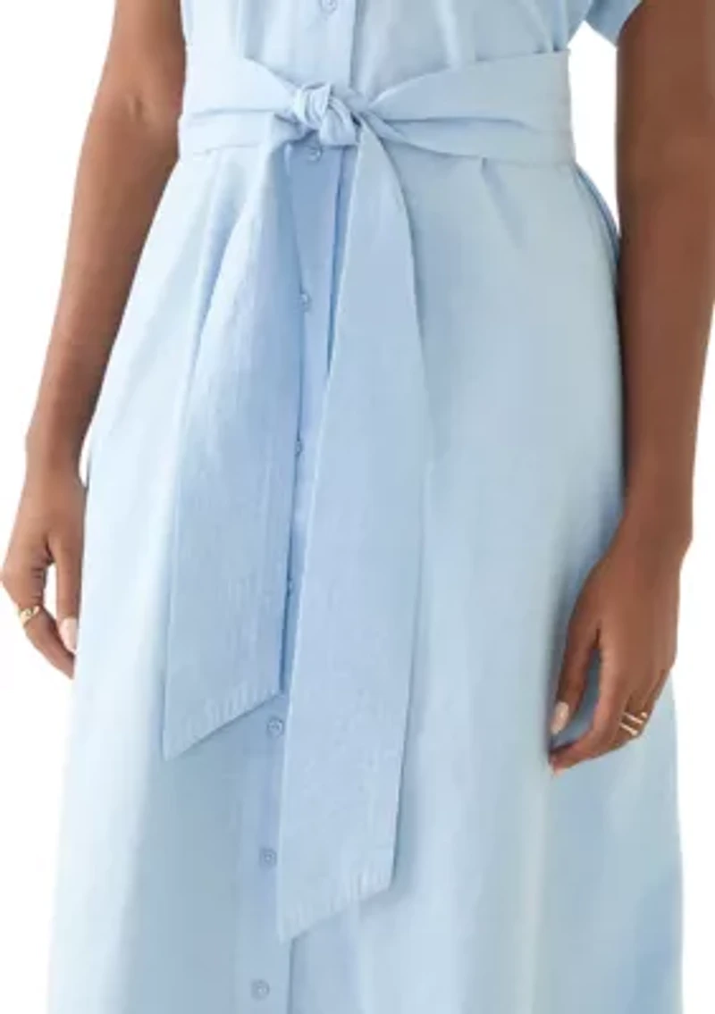 Women's Short Dolman Sleeve Midi Dress