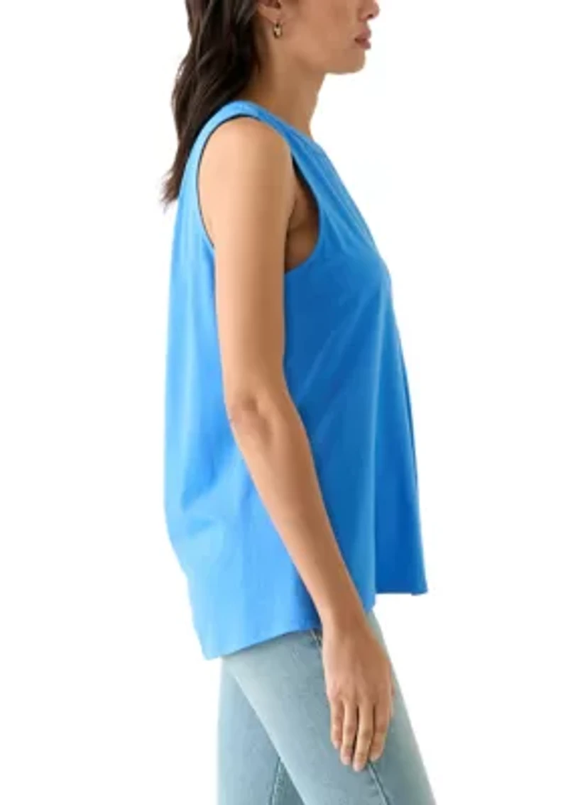 Women's Sleeveless Knit Peasant Top