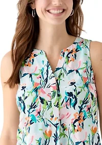 Women's Printed Peasant Knit Top