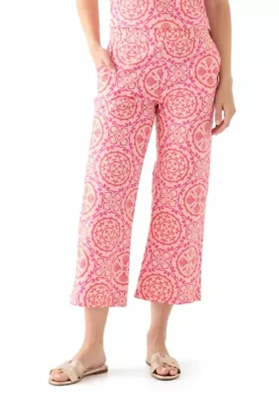 Women's Printed Poplin Pants