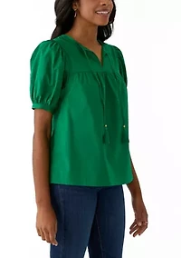 Women's Tassel Peasant Top