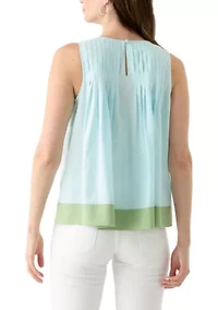 Women's Sleeveless Pintuck Top