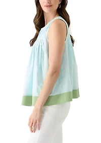 Women's Sleeveless Pintuck Top