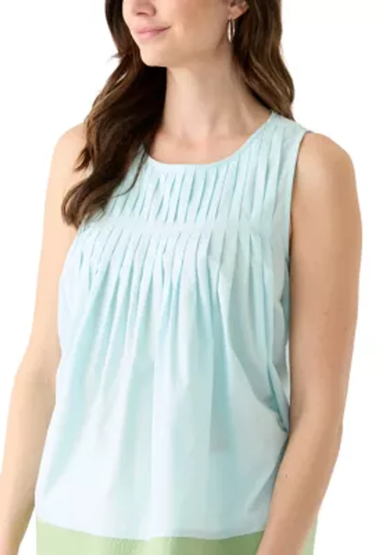 Women's Sleeveless Pintuck Top