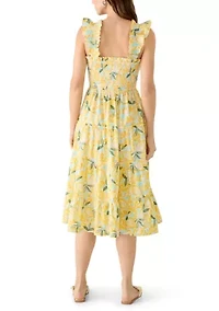 Women's Sleeveless Smocked Midi Dress