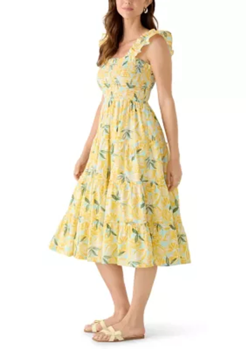 Women's Sleeveless Smocked Midi Dress