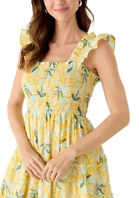 Women's Sleeveless Smocked Midi Dress