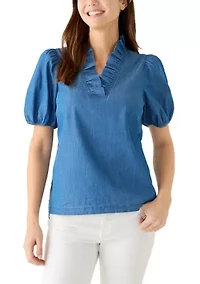 Women's Ruffle Neck Blouse