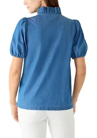 Women's Ruffle Neck Blouse
