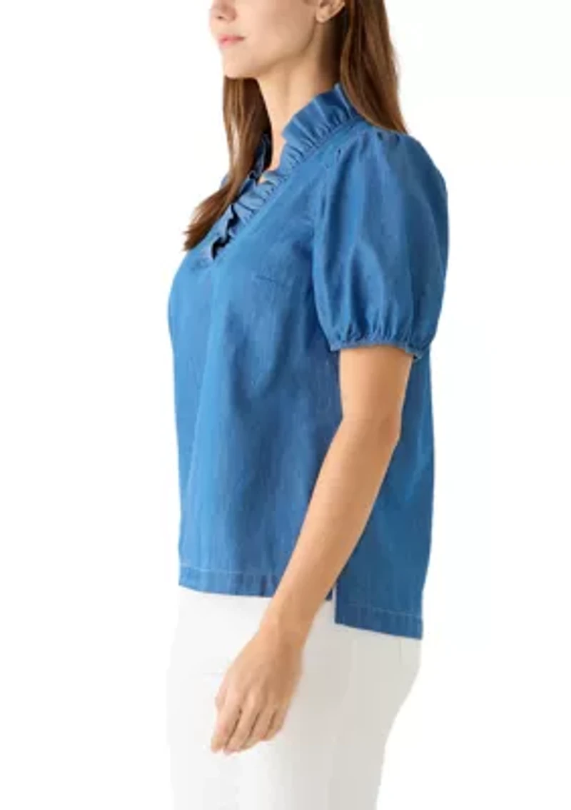 Women's Ruffle Neck Blouse