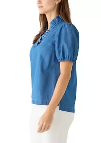 Women's Ruffle Neck Blouse