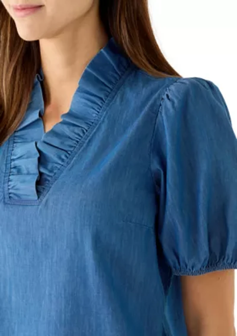 Women's Ruffle Neck Blouse