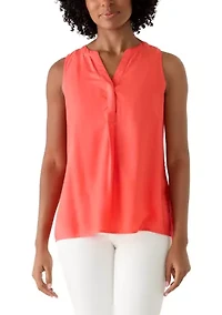 Women's Sleeveless Print Peasant Top
