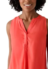 Women's Sleeveless Print Peasant Top