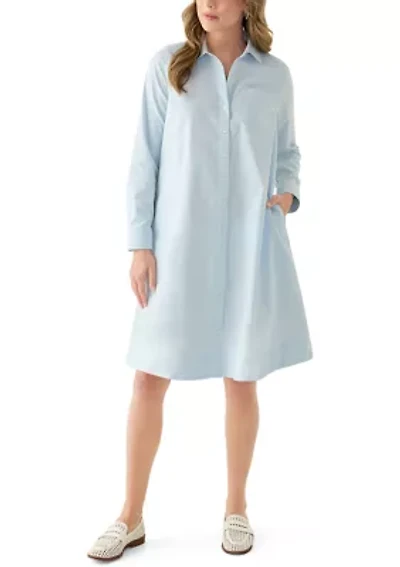 Women's Long Sleeve A-Line Shirtdress