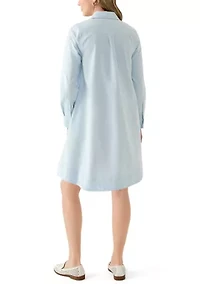 Women's Long Sleeve A-Line Shirtdress