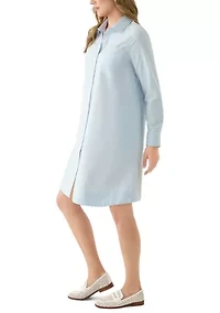 Women's Long Sleeve A-Line Shirtdress