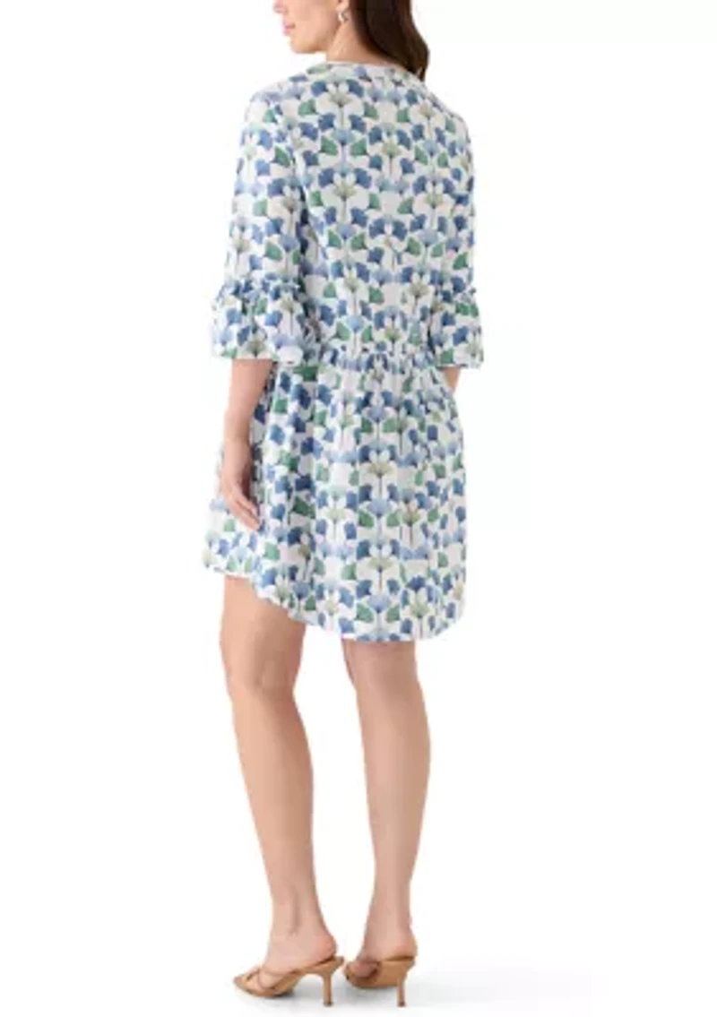 Women's Three-Quarter Sleeve Flounce Tiered Dress