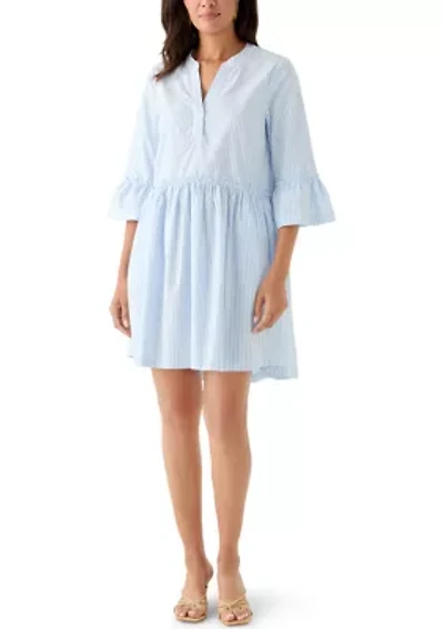 Women's 3/4 Sleeve Flounce Tiered Shift Dress