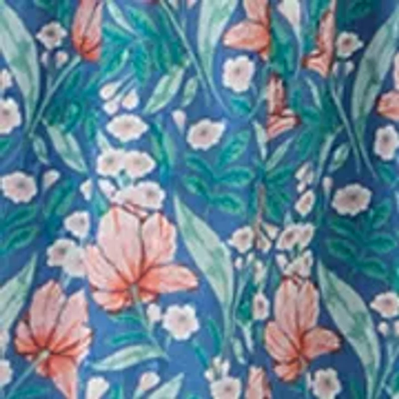 Women's Floral Belted Midi Dress