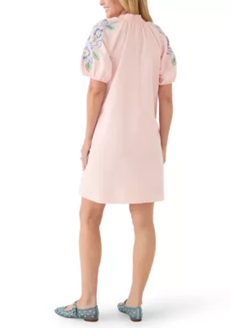 Women's Short Sleeve Textured Mini Dress