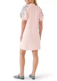 Women's Short Sleeve Textured Mini Dress