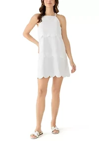 Women's Sleeveless Scallop Tier Dress