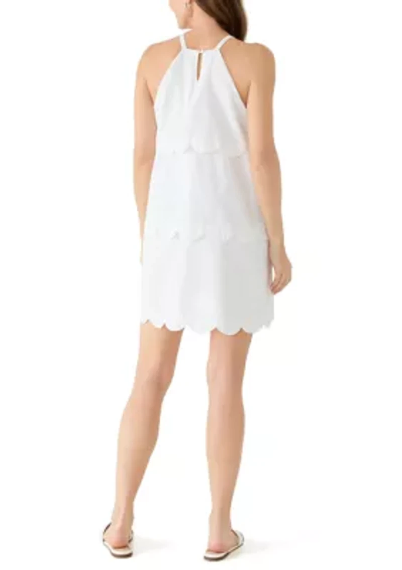 Women's Sleeveless Scallop Tier Dress