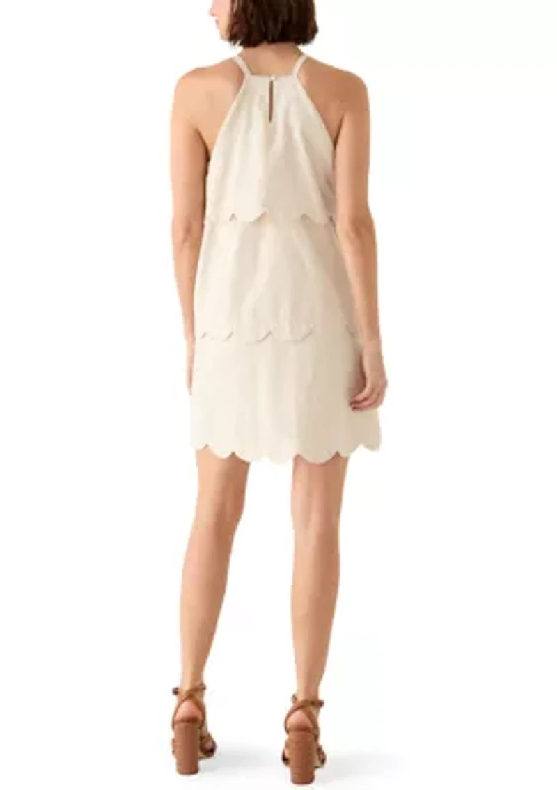 Women's Sleeveless Scallop Tier Dress