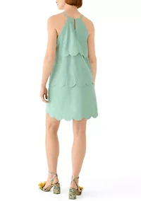 Women's Sleeveless Scallop Tier Dress