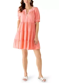 Women's Short Sleeve Peasant Dress