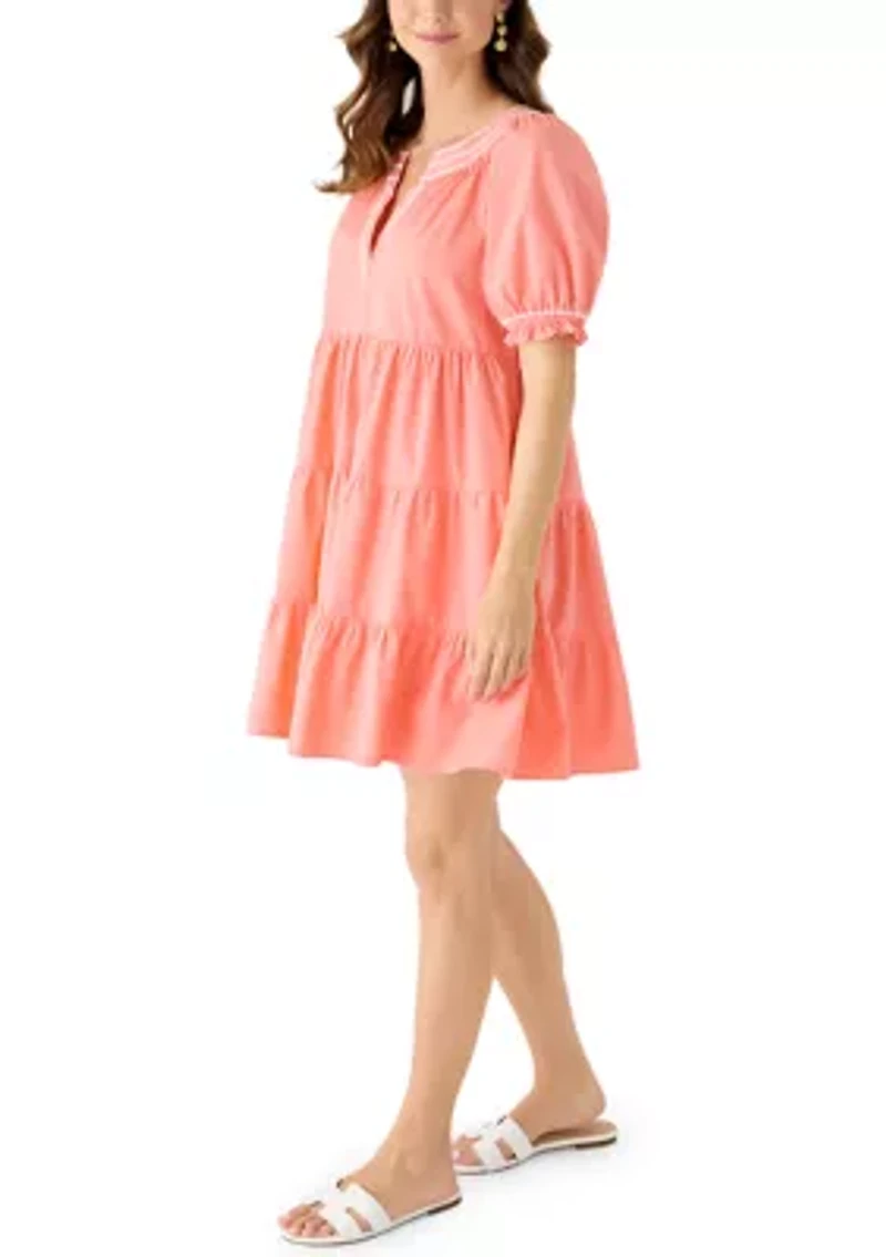Women's Short Sleeve Peasant Dress