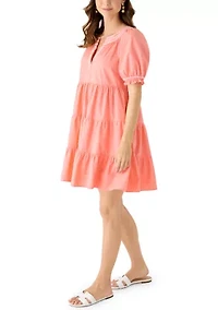 Women's Short Sleeve Peasant Dress