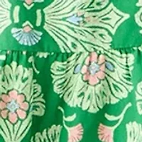 Women's Short Sleeve Print Peasant Dress