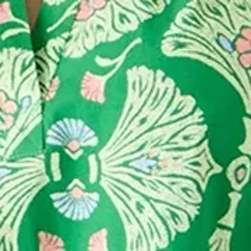 Women's Short Sleeve Print Peasant Dress