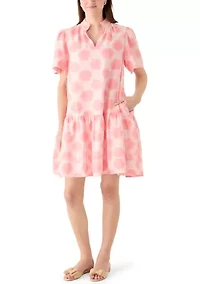 Women's Sleeveless Notch Neck Print Mini Dress