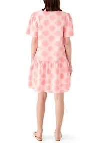 Women's Sleeveless Notch Neck Print Mini Dress