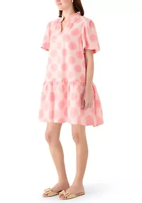 Women's Sleeveless Notch Neck Print Mini Dress