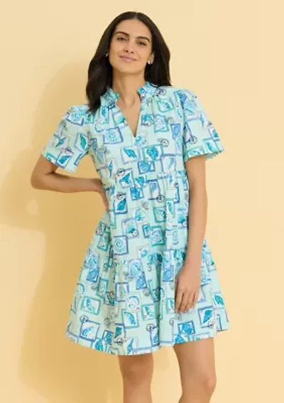 Sewing Down South x Crown & Ivy™ Harbor Short Sleeve Mini Dress