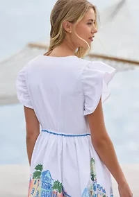 Sewing Down South x Crown & Ivy™ Laurel Flutter Sleeve Midi Dress with Button Front