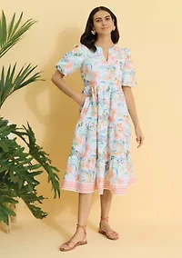 Sewing Down South x Crown & Ivy™ Riley Short Sleeve Tiered Midi Dress