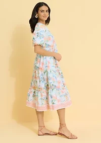 Sewing Down South x Crown & Ivy™ Riley Short Sleeve Tiered Midi Dress