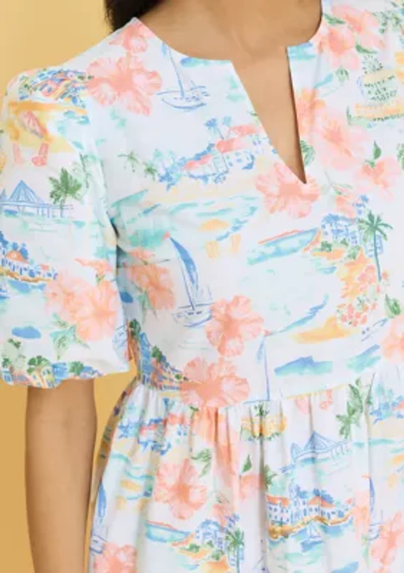 Sewing Down South x Crown & Ivy™ Riley Short Sleeve Tiered Midi Dress