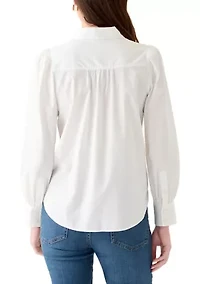 Women's Ballon Sleeve Boyfriend Top